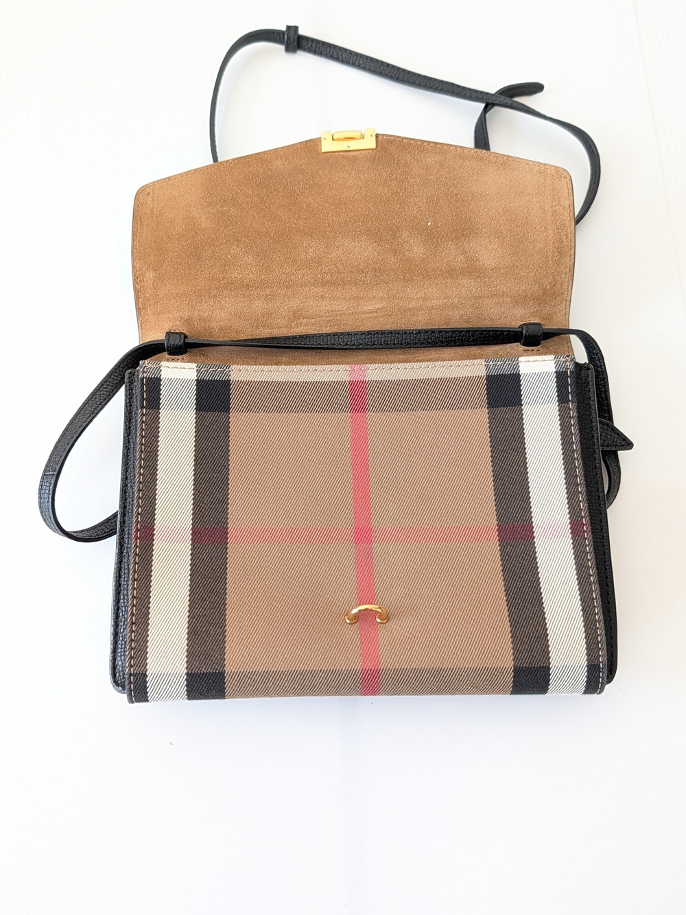 Burberry Black House Check Macken Small Shoulder Bag - Picture 3 of 9